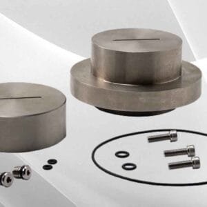 Permeability Cell Top Cap/Base Pedestal Set, Stainless Steel